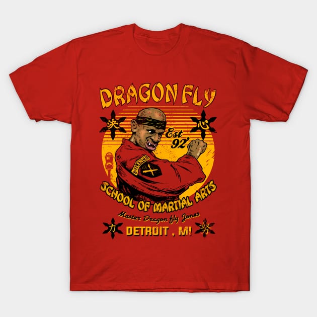 DRAGONFLY (RED) T-Shirt by joeyjamesartworx